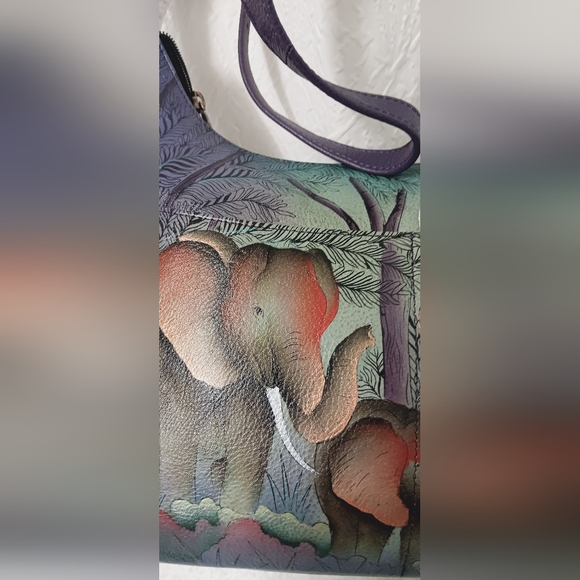 NWT Anuschka hand painted leather handbag. - Picture 4 of 10